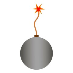 gradient bomb, the bomb is burnt, bomb in 3d