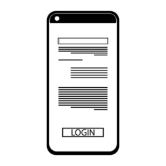 phone login in black and white