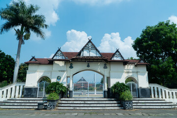Obraz premium a unique gate from Indonesian culture, the gate is located in the Soreang district of Bandung
