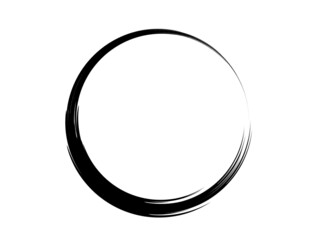 Black oval frame.Oval marking element.Grunge circle made of black paint.