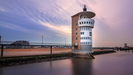 Lighthouse on the Elbe. Old love Cuxhaven.