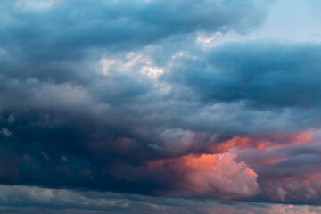 dramatic sky red blue as background texture