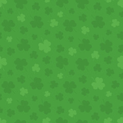 Green clover, shamrock leaves vector seamless pattern background for St.Partick’s Day design. - 488649720