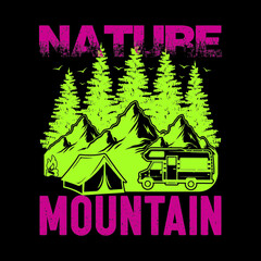 NUTURE MOUNTAIN TSHIRT DESIGN VECTOR FILE