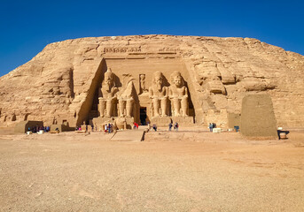 Abu Simbel, a rock in Nubia, two ancient Egyptian temples, the time of Ramses II