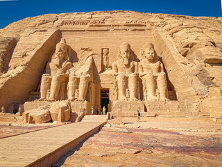 Abu Simbel, a rock in Nubia, two ancient Egyptian temples, the time of Ramses II