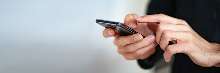 young business man using smartphone
