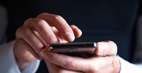 young business man using smartphone