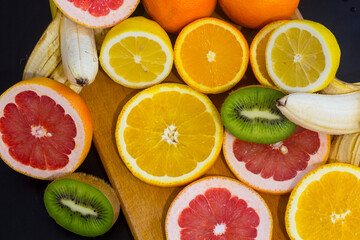 Fototapeta na wymiar Citrus fruits on the table