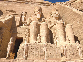 Abu Simbel, a rock in Nubia, two ancient Egyptian temples, the time of Ramses II
