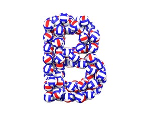 Volley Ball Themed Font Letter B