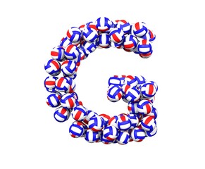 Volley Ball Themed Font Letter G
