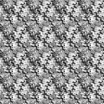Seamless monochrome colored pixel camouflage pattern illustration.