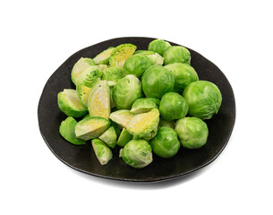 Brussels Sprouts Isolated, Brassica Oleracea Cabbage