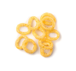 Corn Rings Isolated, Puffs with Spices