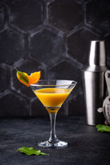 Orange martini or Margarita cocktail