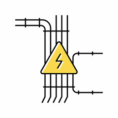electric wiring color icon vector illustration