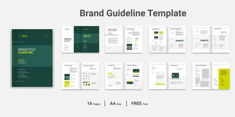 Brand Guidelines template Brand Style Guideline Brand Manual Template Brand Style Guidelines Branding guideline Brochure