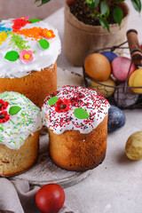 Traditional Ukrainian and Russian Easter cake kulich