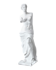 Antique sculpture, statue of Venus, ancient Greek sculpture Venus of Milos, 3d vector, illustration of classic ancient European statue of Venus. Vector render of Greek statue isolated