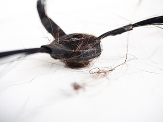 robot vacuum cleaner brush clogged with hair and dust