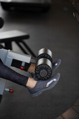 Afternoon exercise doing leg