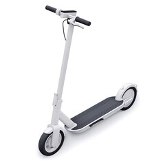 electric folding scooter for leisure and city trips 3D illustration