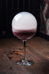 Flavour Blaster clover club cocktail in the smoke
