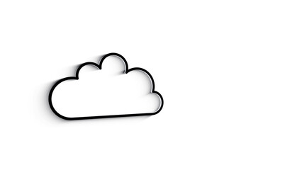 Web 3D shadow icon. Business. Email icon. Outline web icon. Motion graphics.