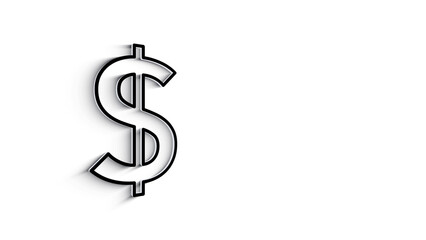 Money, finance, payments. Finance 3D shadow icon design. outline web icon. Motion graphics.
