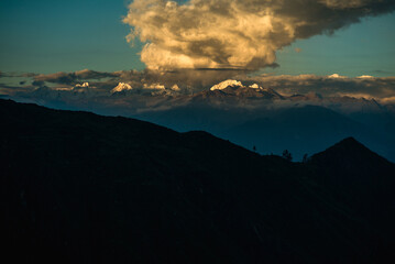 time lapse of clouds over the mountains