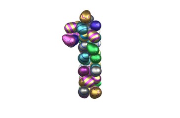 Shiny Easter Egg Themed Font Number 1