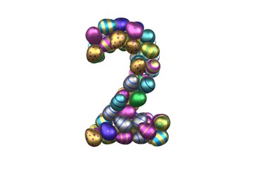 Shiny Easter Egg Themed Font Number 2