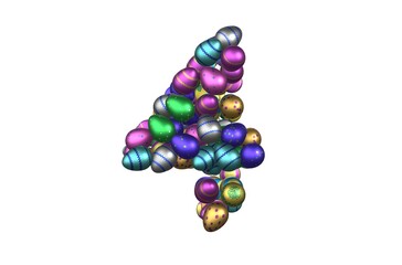 Shiny Easter Egg Themed Font Number 4