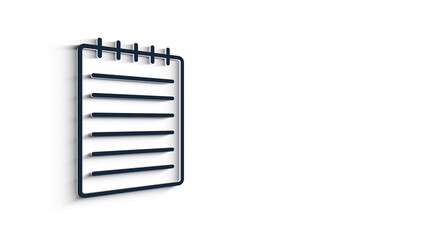 Office icon. Web 3D shadow icon set. Office, great design for any purposes. Motion graphics.