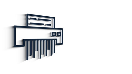 Office icon. Web 3D shadow icon set. Office, great design for any purposes. Motion graphics.