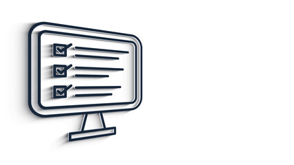 Business 3D shadow icon. Marketing network. Money line icon. Motion graphics.