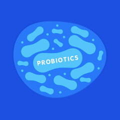 Probiotic bacteria logo design. Healthy nutrition ingredient vector design. Biological logotype. Vector