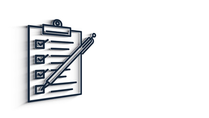 Business 3D shadow icon. Marketing network. Money line icon. Motion graphics.