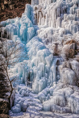 Fototapeta na wymiar Beautiful ice wall (아름다운 빙벽)
