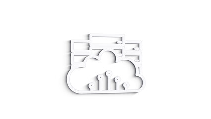 Cyber security 3D shadow icon with shield and check mark. Security concept. Motion graphics.