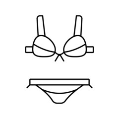 swimsuit bikini line icon vector illustration