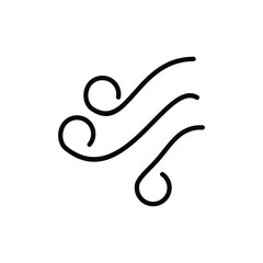 Obraz premium Wind, Air Solid Icon Vector Illustration Logo Template. Suitable For Many Purposes.