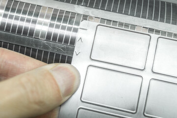 Used magnetic cylinder with attached flexible die for die cutting on rotary printing press....