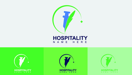 modern vector hospiltal healty logo design for brand and hospital