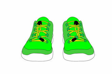 Green tennis (sneaker) shoes