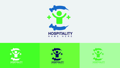 modern vector hospiltal healty logo design for brand and hospital
