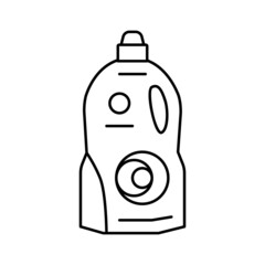 sticky gel container line icon vector illustration