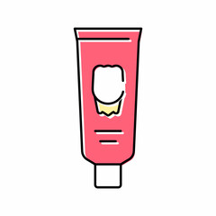 toothpaste tube color icon vector illustration