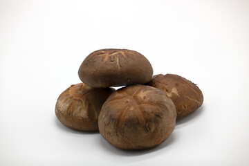 Korean food ingredient shiitake mushroom on white background